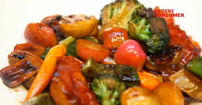 El glaseado de verduras