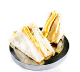 Receta de sándwich vegetal con jamón york y tortilla francesa