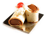 Receta de crepes con crema de chocolate y nata